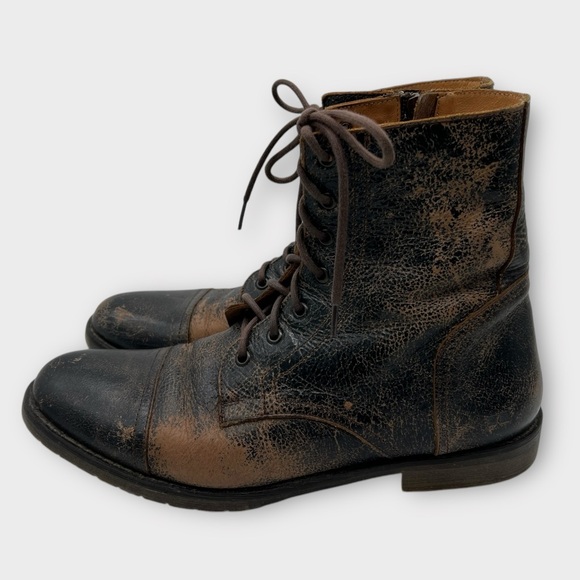 Bed Stu Protege Cobbler Combat Boots Side Zip Men’s 11 Great Condition! Leather - Picture 2 of 8